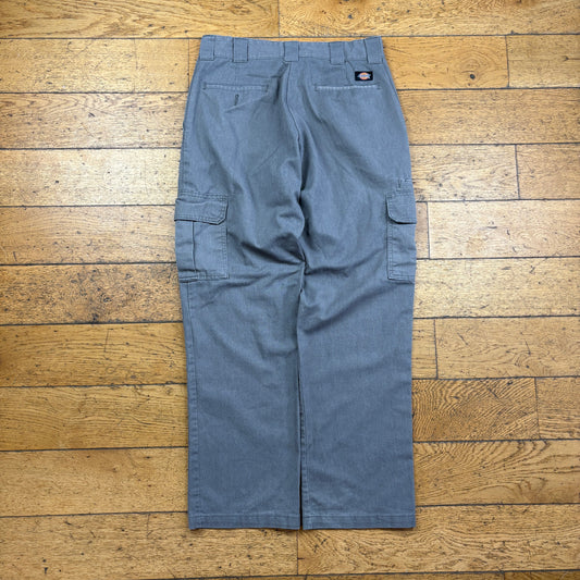 Vintage Dickies 874 Grey Skate Baggy Cargo Trousers - 32