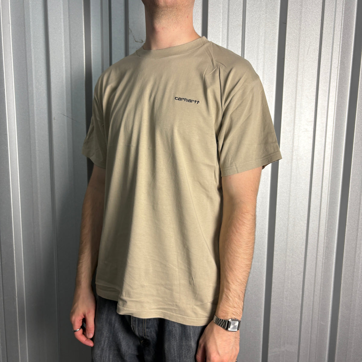 Carhartt Wip Brown Embroidered T-Shirt - M