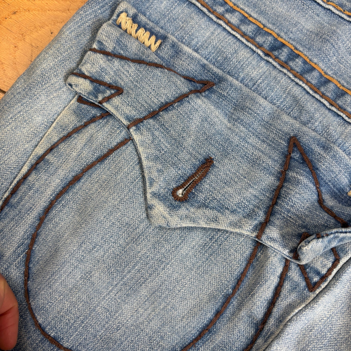 Vintage True Religion Blue Embroidered Y2K Shorts Jorts - 38