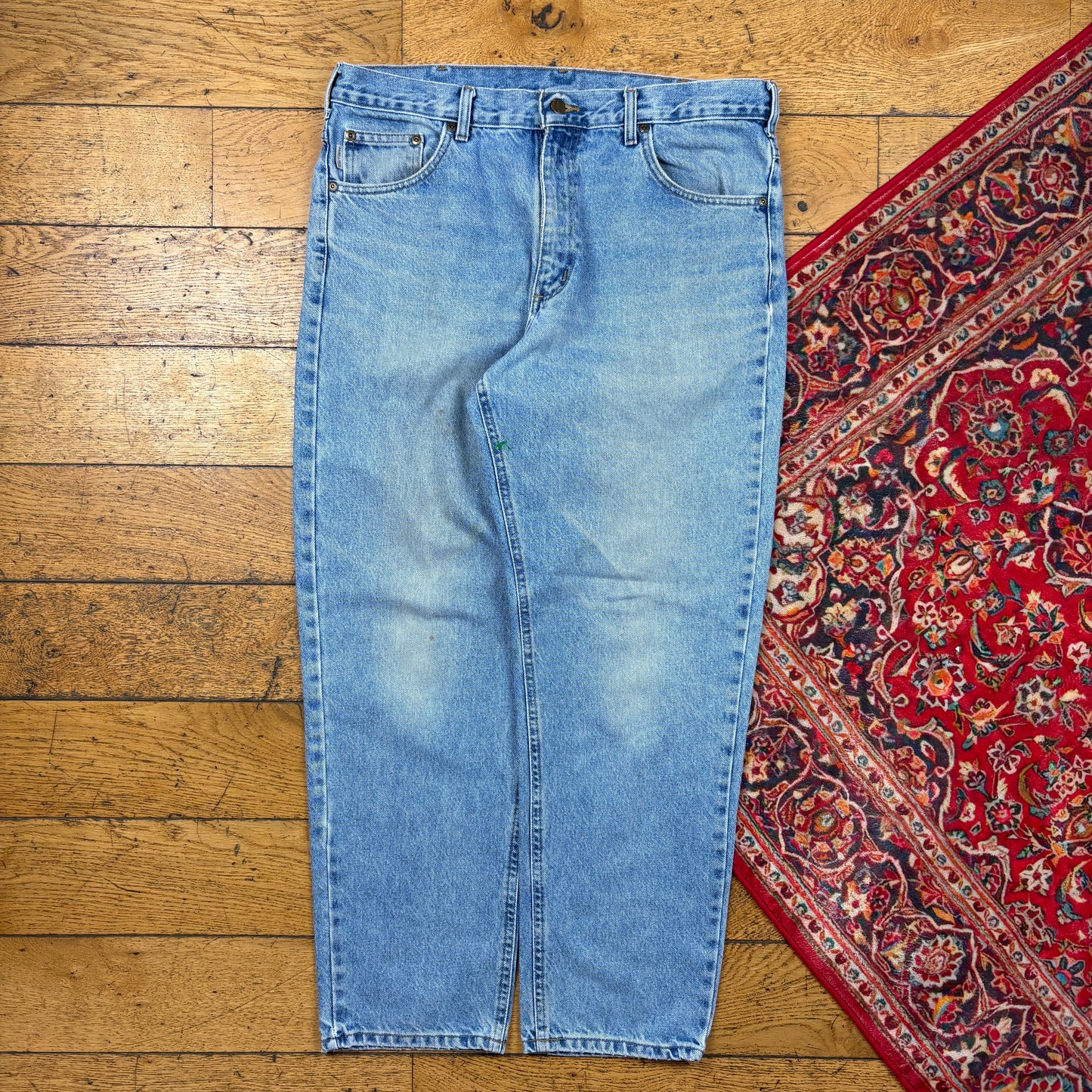 Vintage Carhartt Blue Workwear Carpenter Baggy Jeans - 36