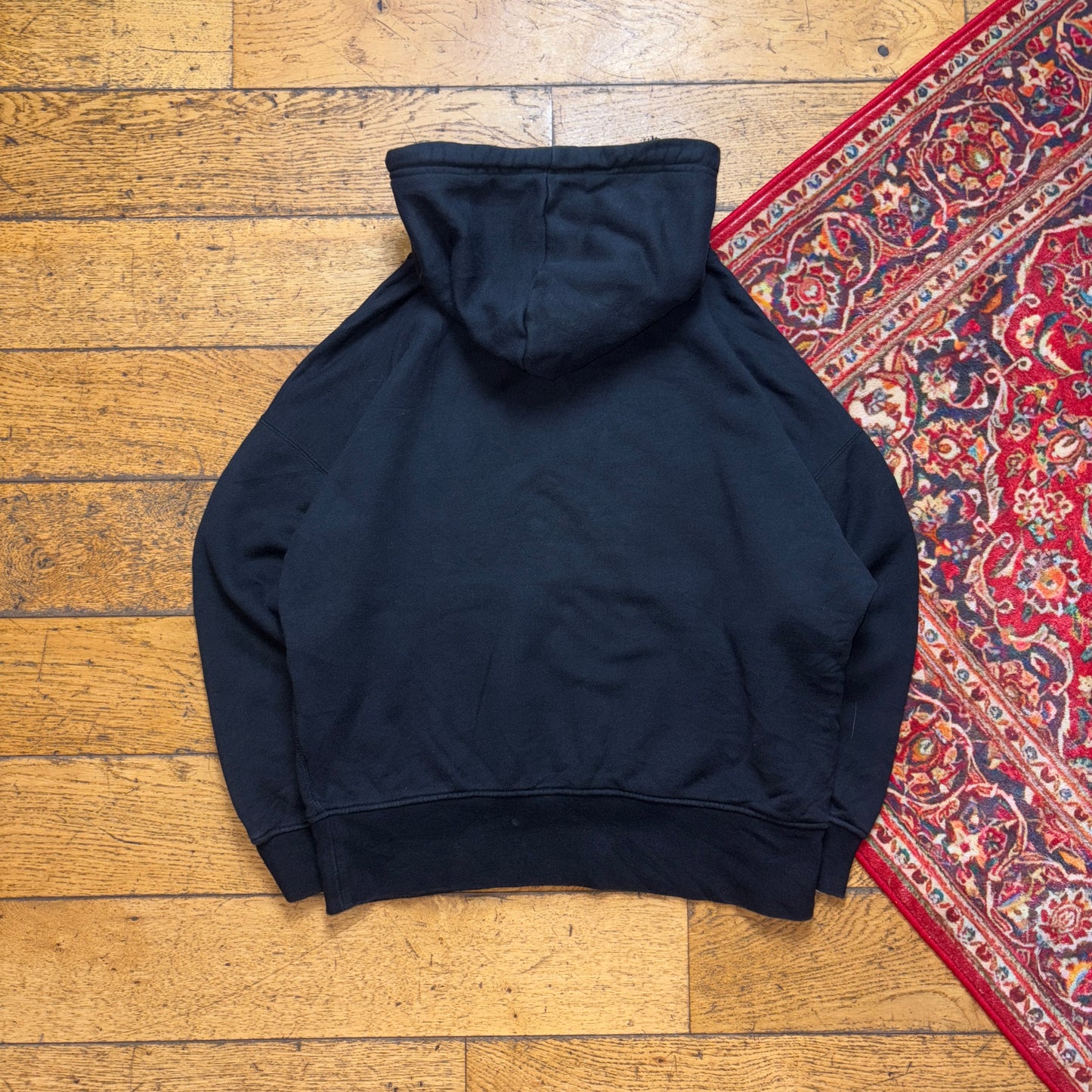 Vintage Adidas Black Hoodie Womens Embroidered Sweatshirt -  Size 6