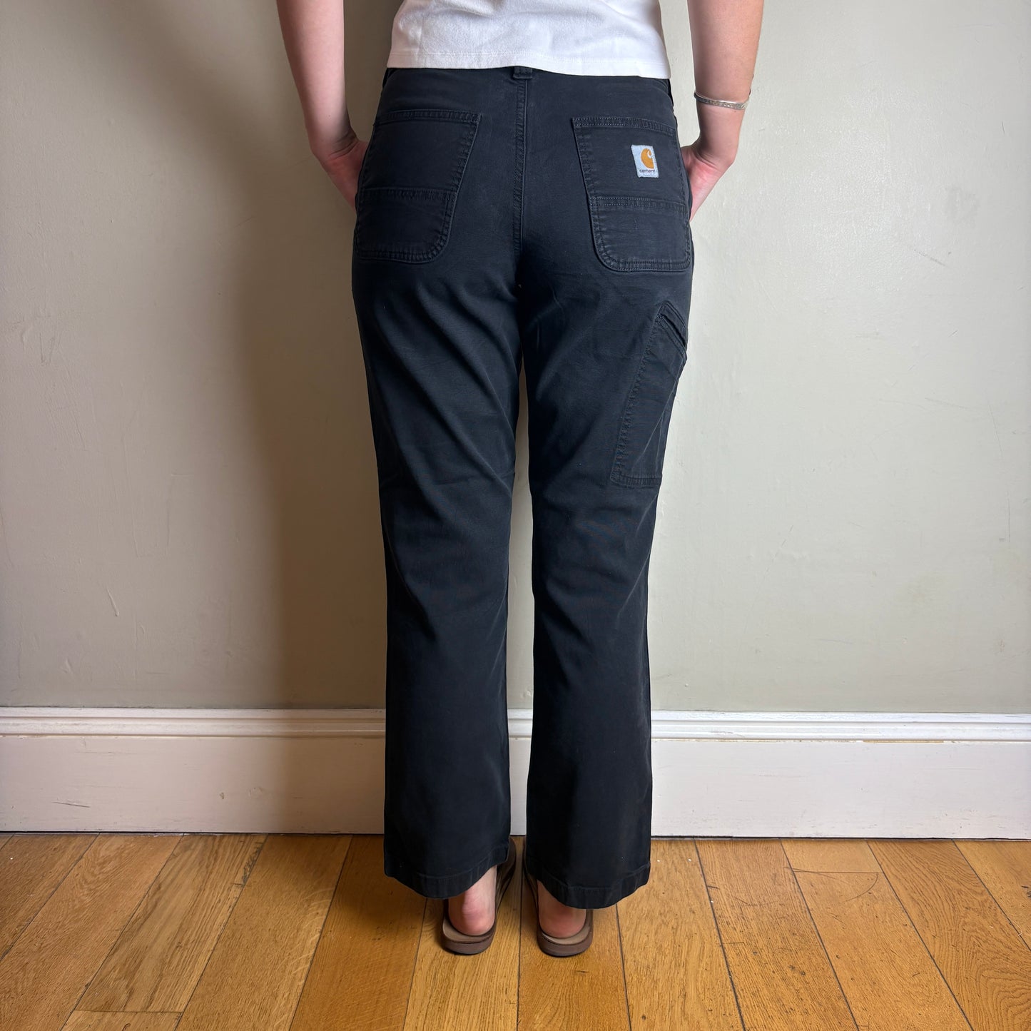 Vintage Carhartt Black Workwear Carpenter Baggy Trousers - 30S