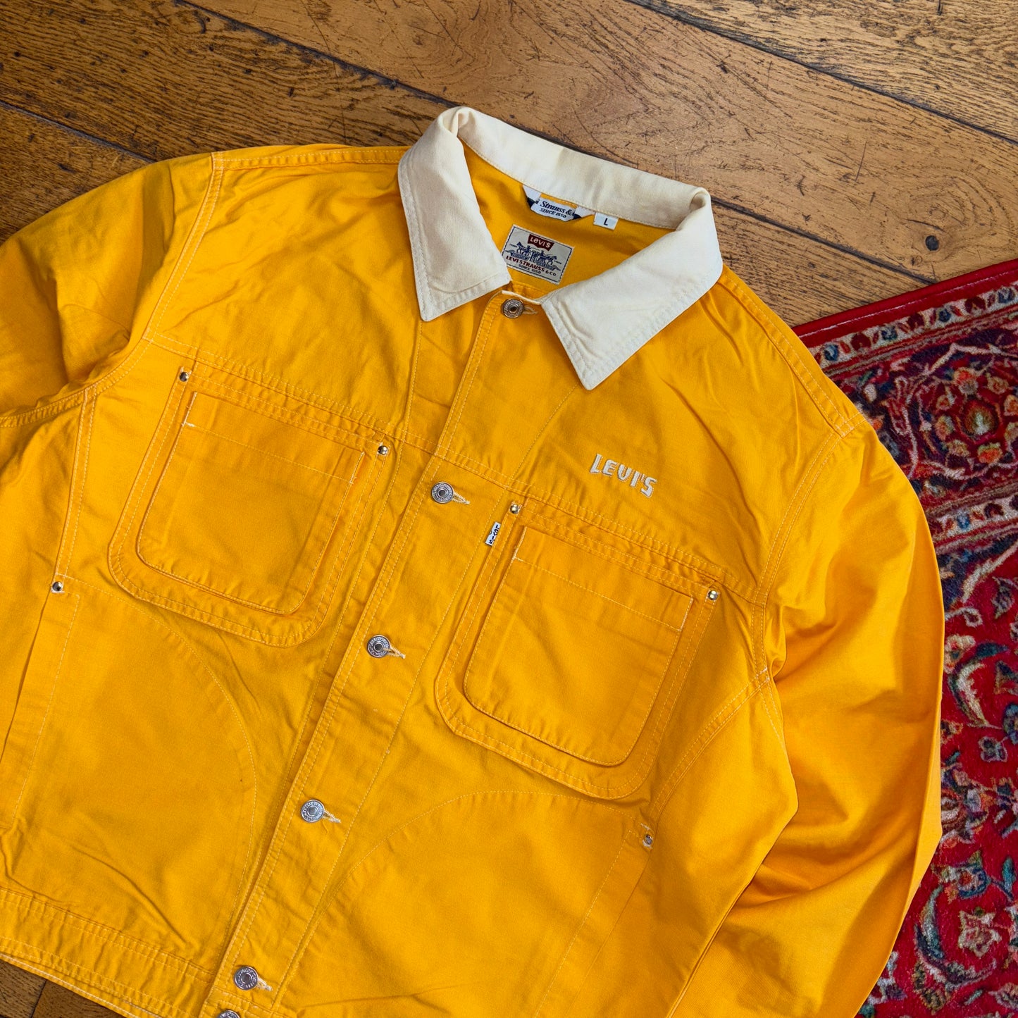 Vintage Levis Yellow Boxy Trucker Jacket - L