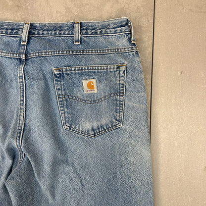 Vintage Carhartt Blue Workwear Carpenter Baggy Jeans - 40