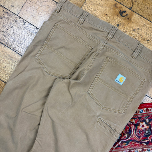 Vintage Carhartt Brown Workwear Carpenter Baggy Trousers - 36