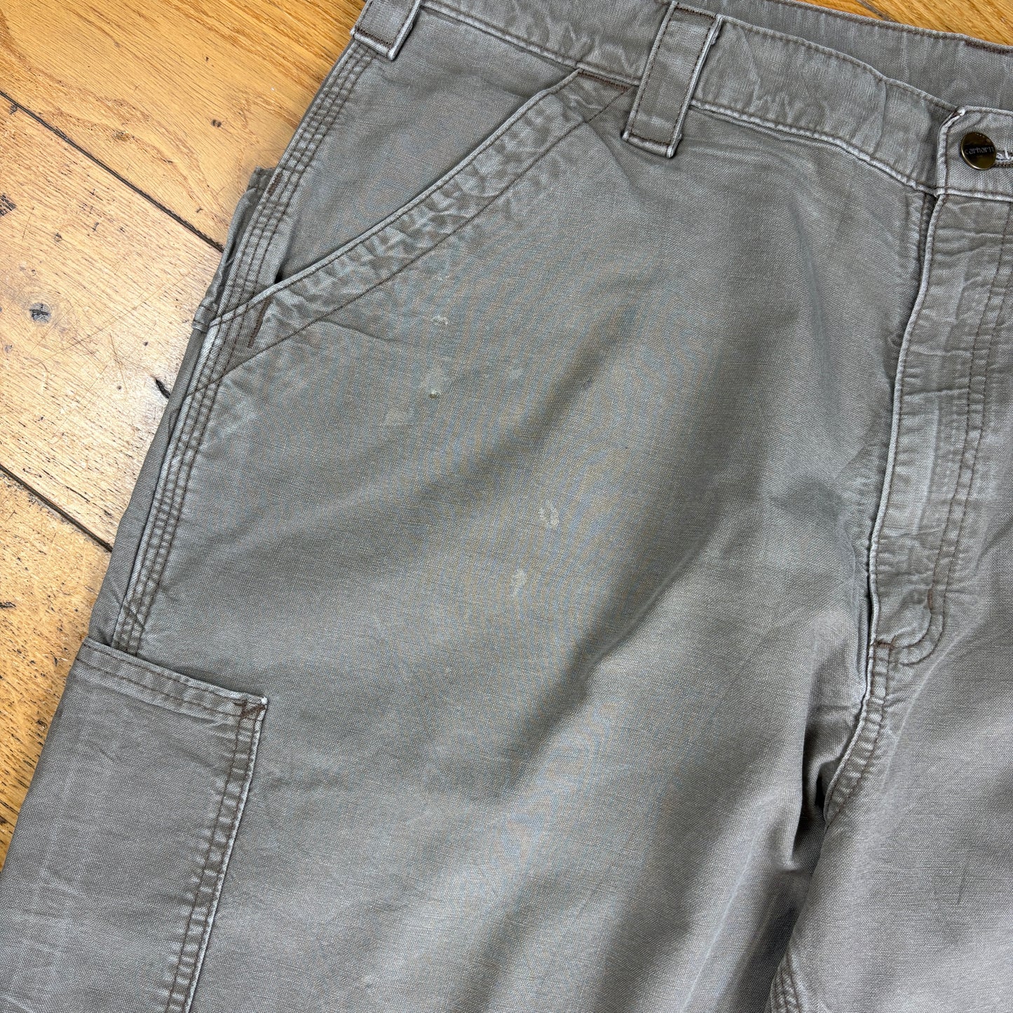 Vintage Carhartt Brown Workwear Baggy Carpenter Shorts - 38