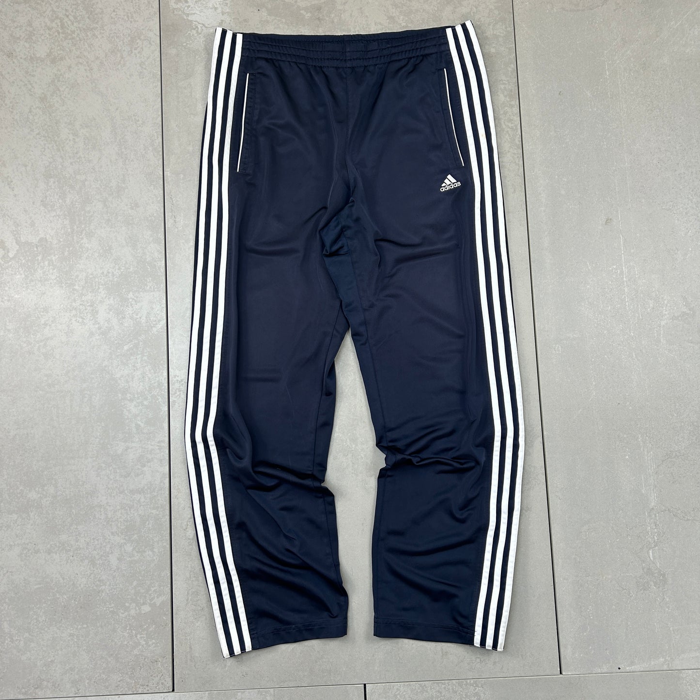 Vintage Adidas Navy Baggy Tracksuit Sweatpants Track Pants Bottoms - M