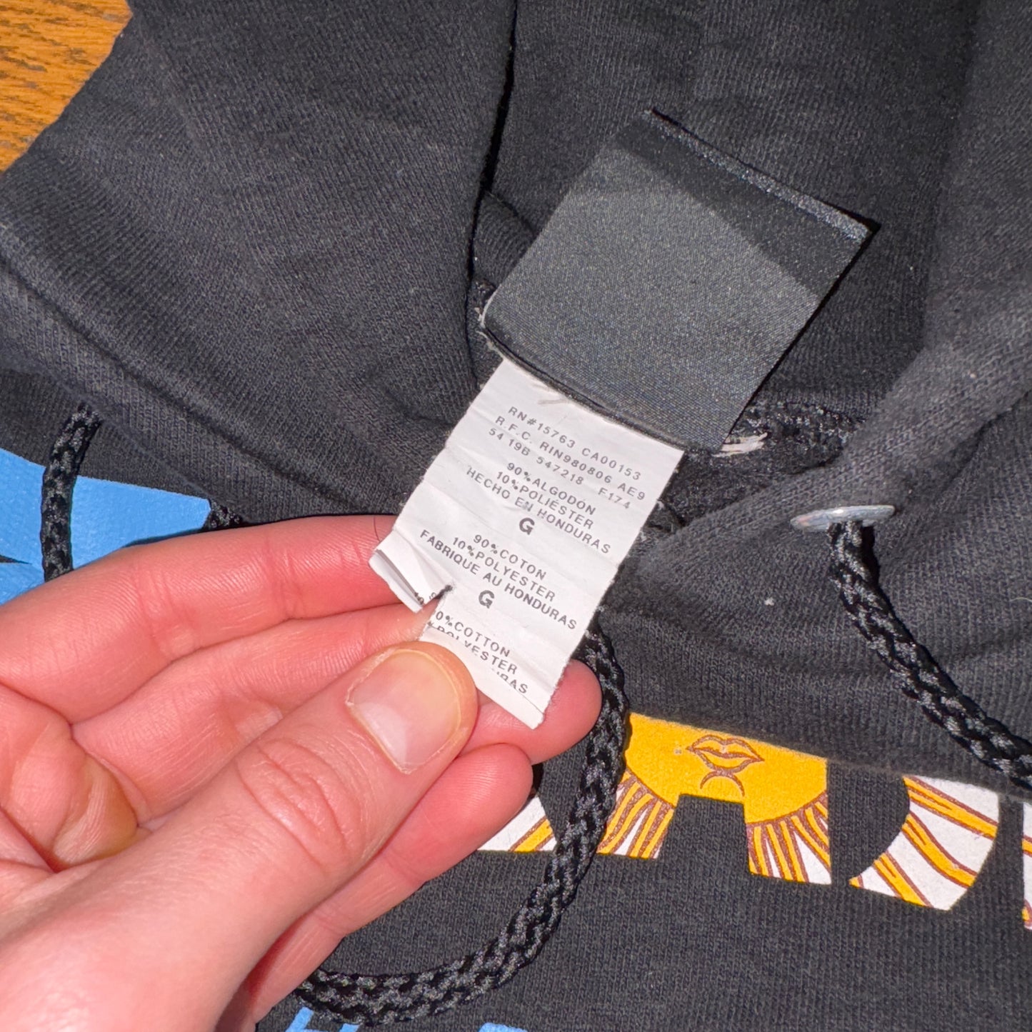 Vintage Thrasher Skate Black Hoodie Sweatshirt - XL