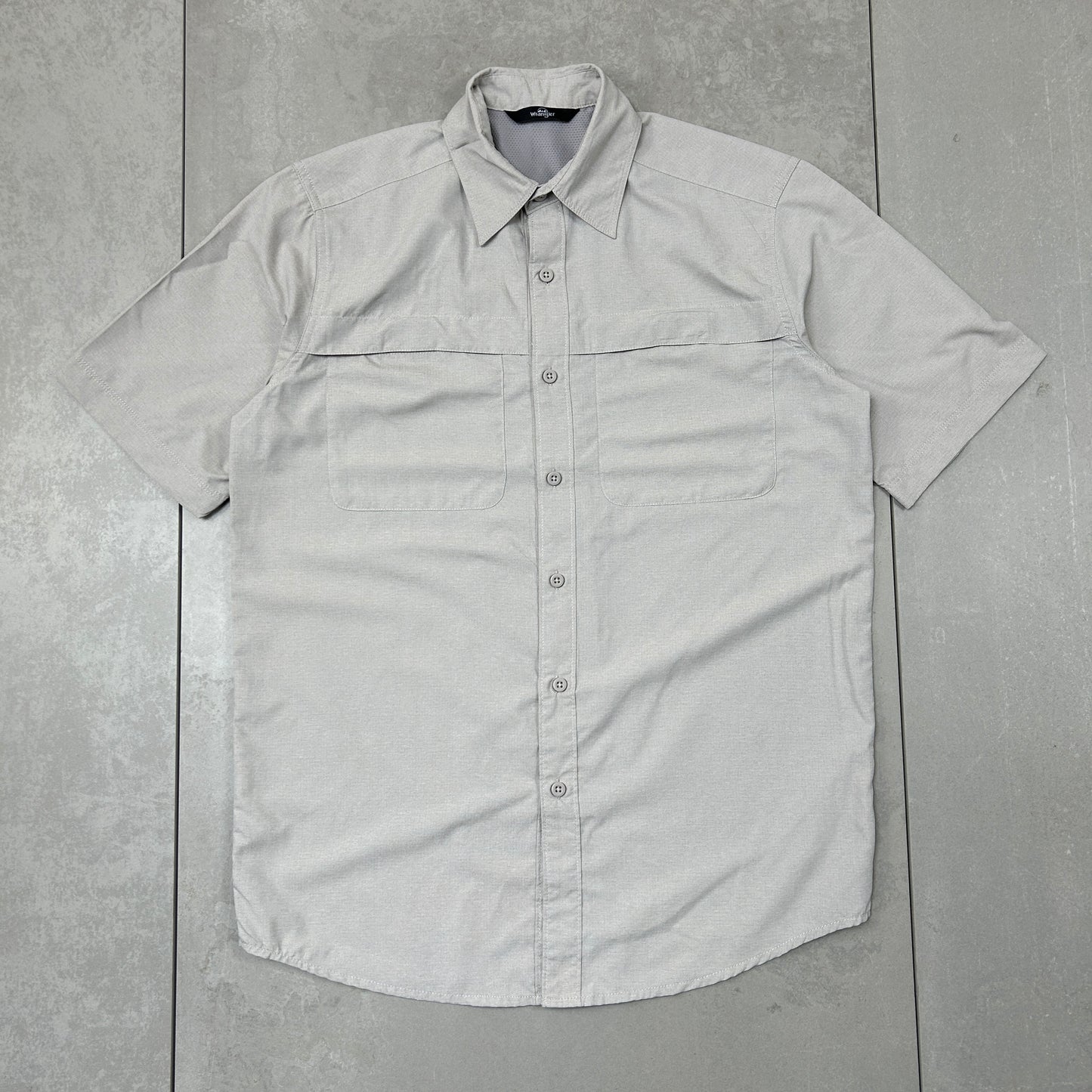 Vintage Wrangler Short Sleeve Workwear Cream Shirt - S