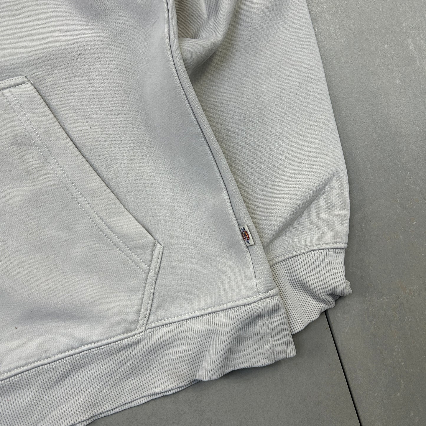 Vintage Dickies Cream Embroidered Hoodie Sweatshirt - M
