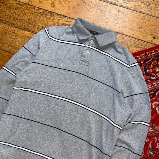 Vintage Abercrombie and Fitch Grey Rugby Polo Shirt - M