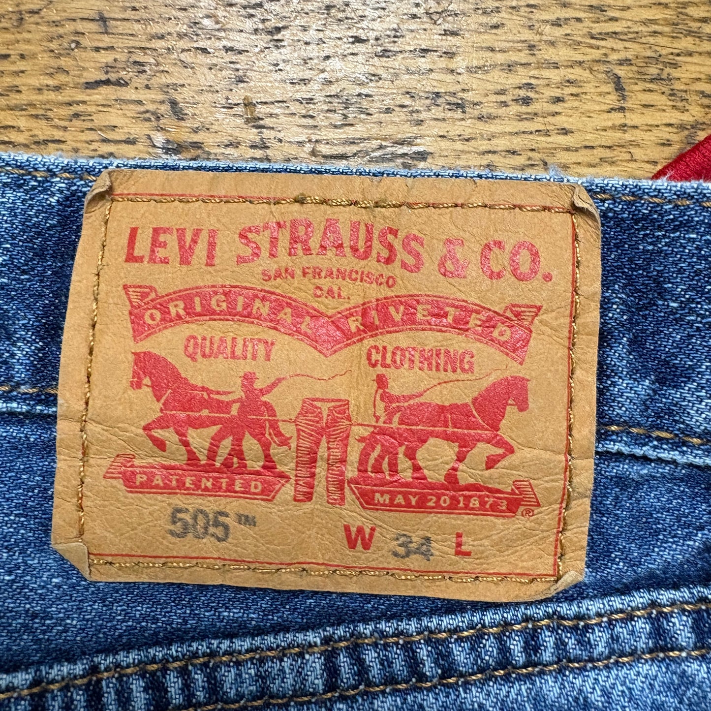 Vintage Levis 505 Blue Denim Shorts - 34