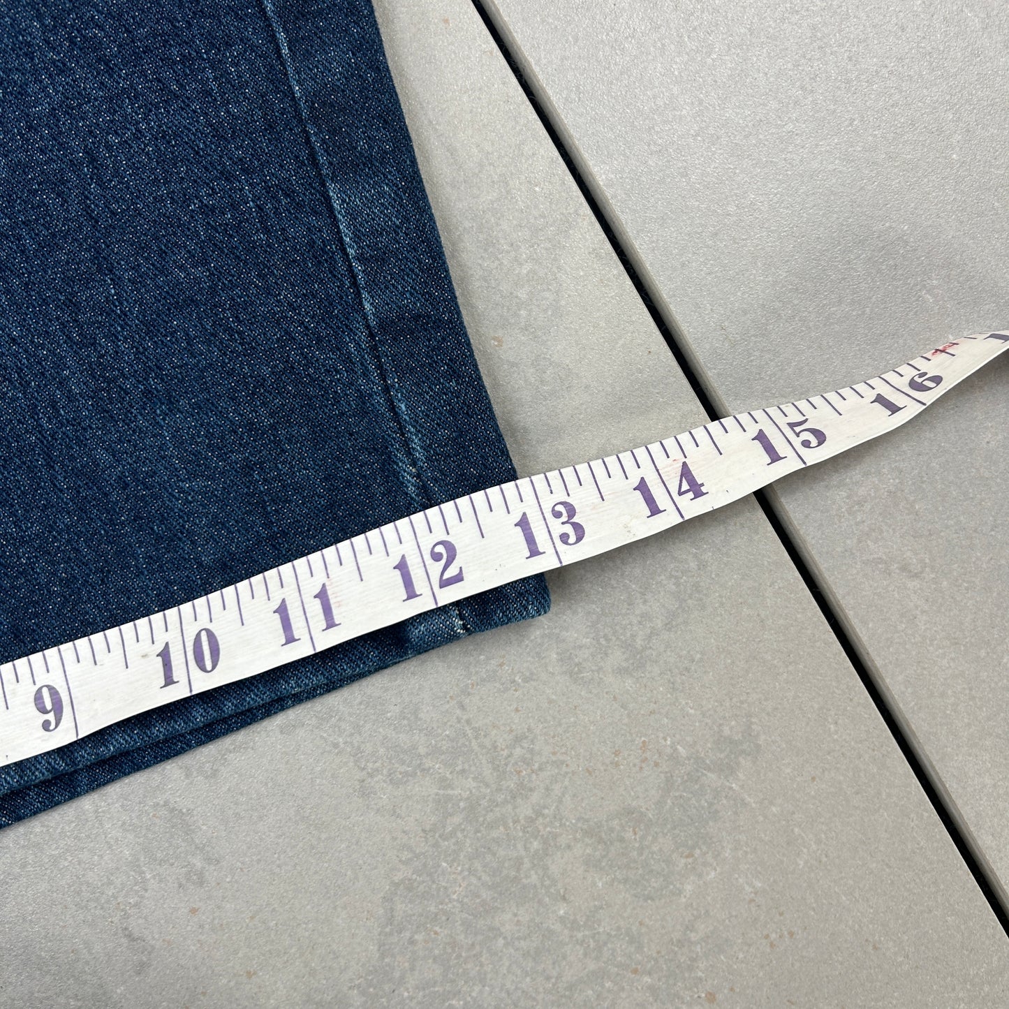 Vintage Wrangler Dark Blue Denim Carpenter Baggy Shorts - 42