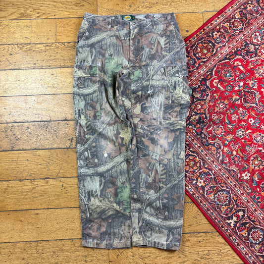 Vintage Real Tree Camo Green Hunting Workwear Trousers - 34