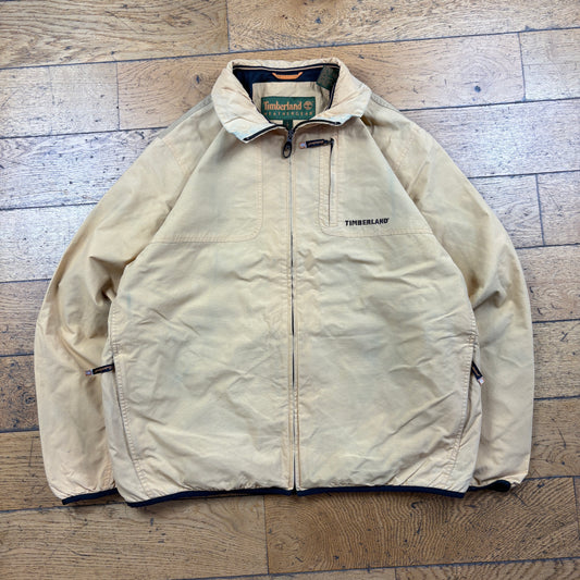 Vintage Timberland Cream Orange Zip Coat Jacket - L