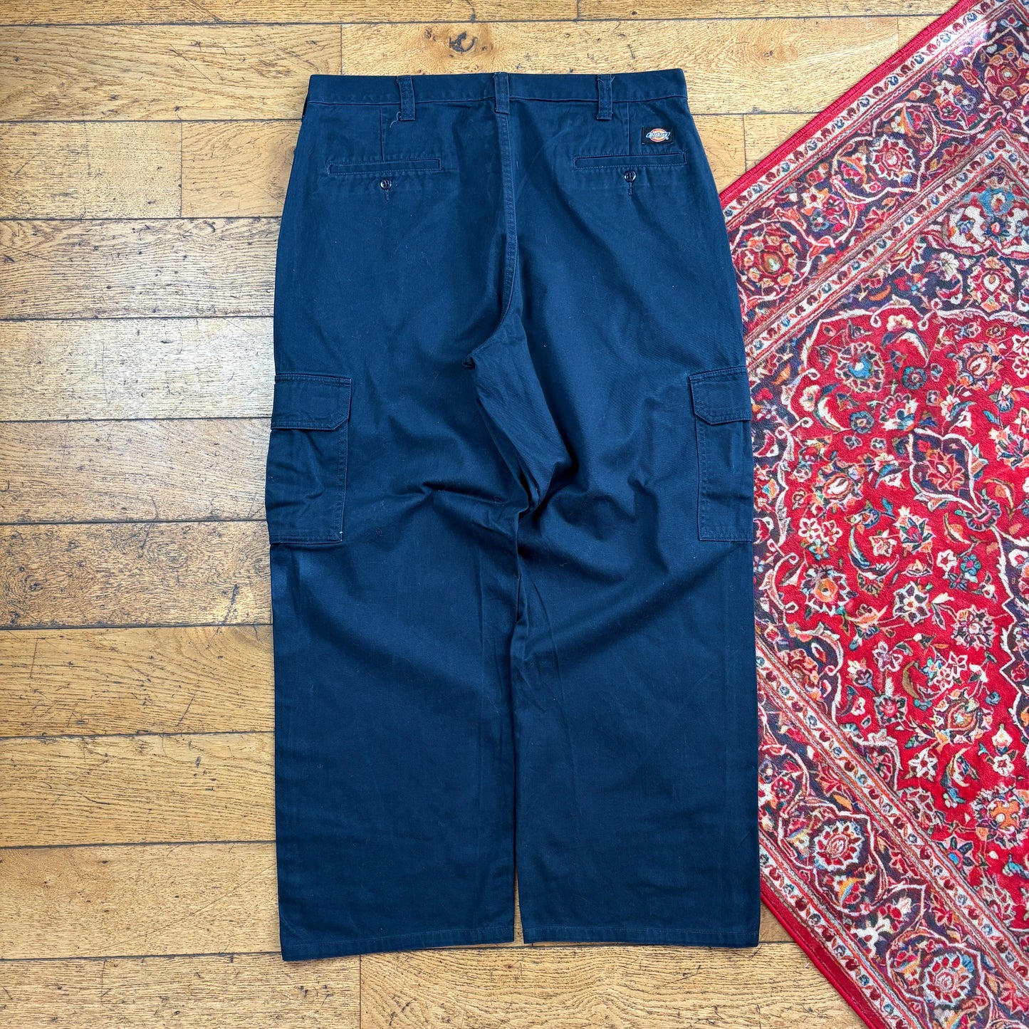 Vintage Dickies 874 Navy Baggy Skate Chino Cargo Trousers - 36