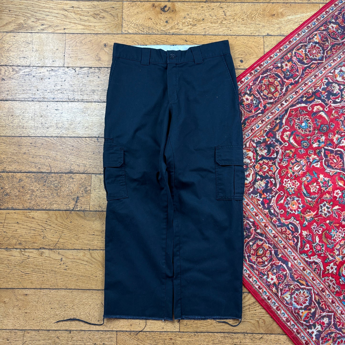 Vintage Dickies 874 Black Cargo Skate Trousers - 32