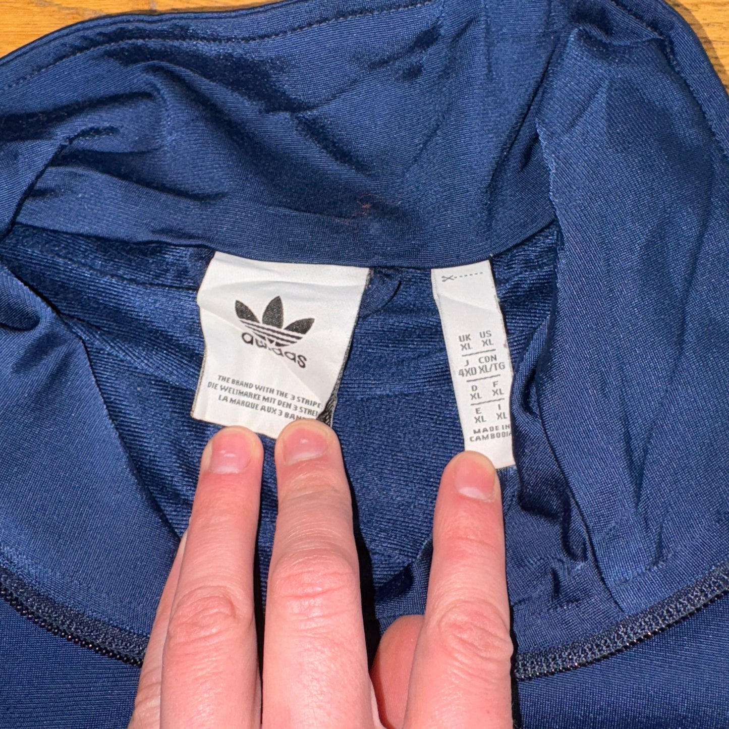 Vintage Adidas Navy Tracksuit Track Shell Windbreaker Jacket - XL
