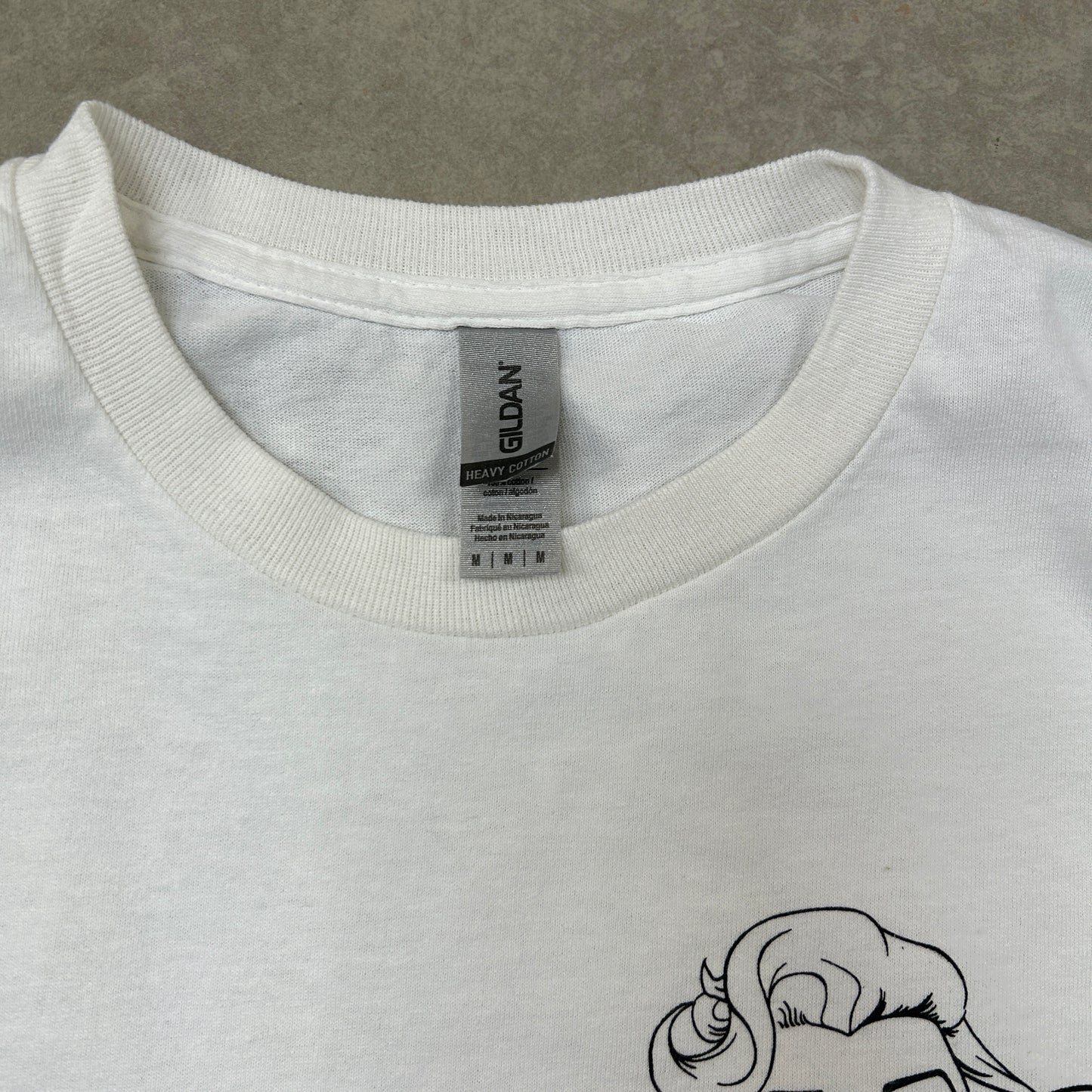 Vintage Graphic White Funny T-Shirt - S