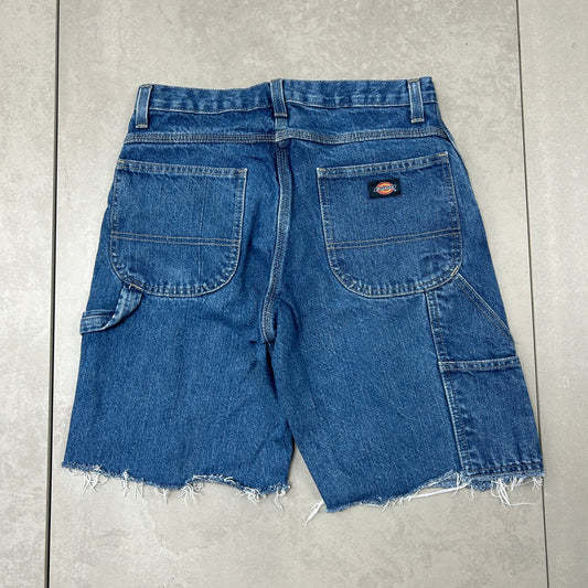 Vintage Dickies Workwear Carpenter Blue Baggy Shorts - 30
