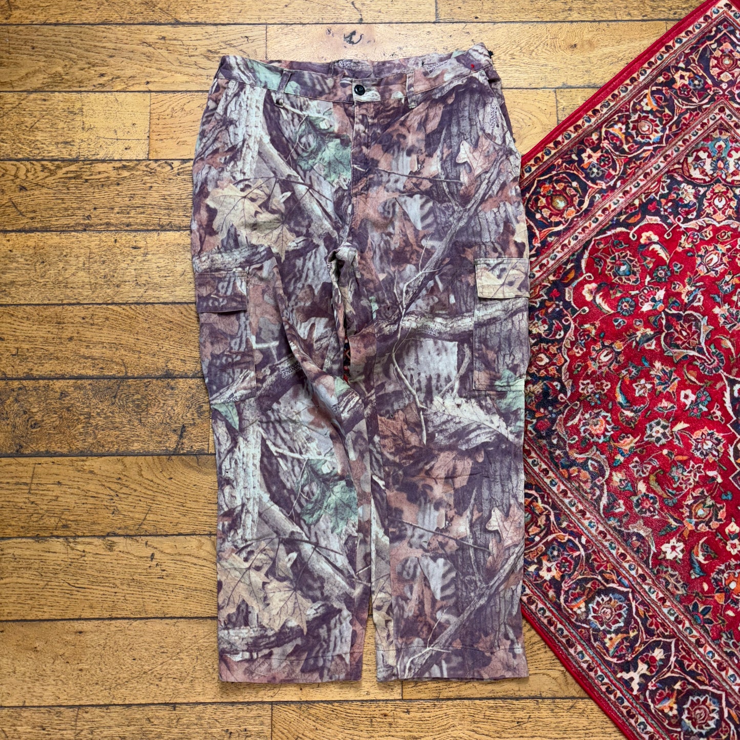 Vintage Real Tree Camo Green Hunting Workwear Trousers - 36S