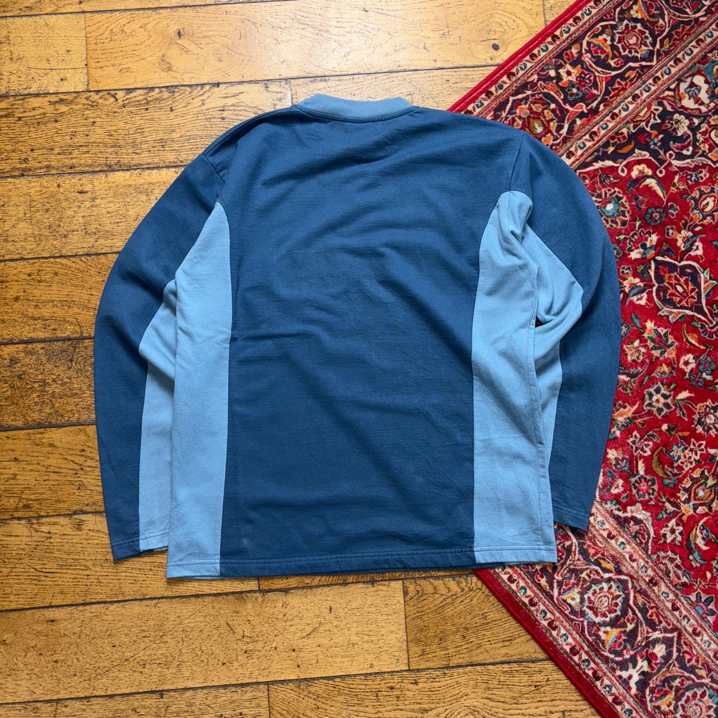 Vintage 90s Adidas Blue Embroidered Sweatshirt - M