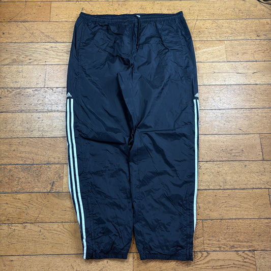 Vintage Adidas Black Baggy Tracksuit Sweatpants Track Pants Bottoms - XXL