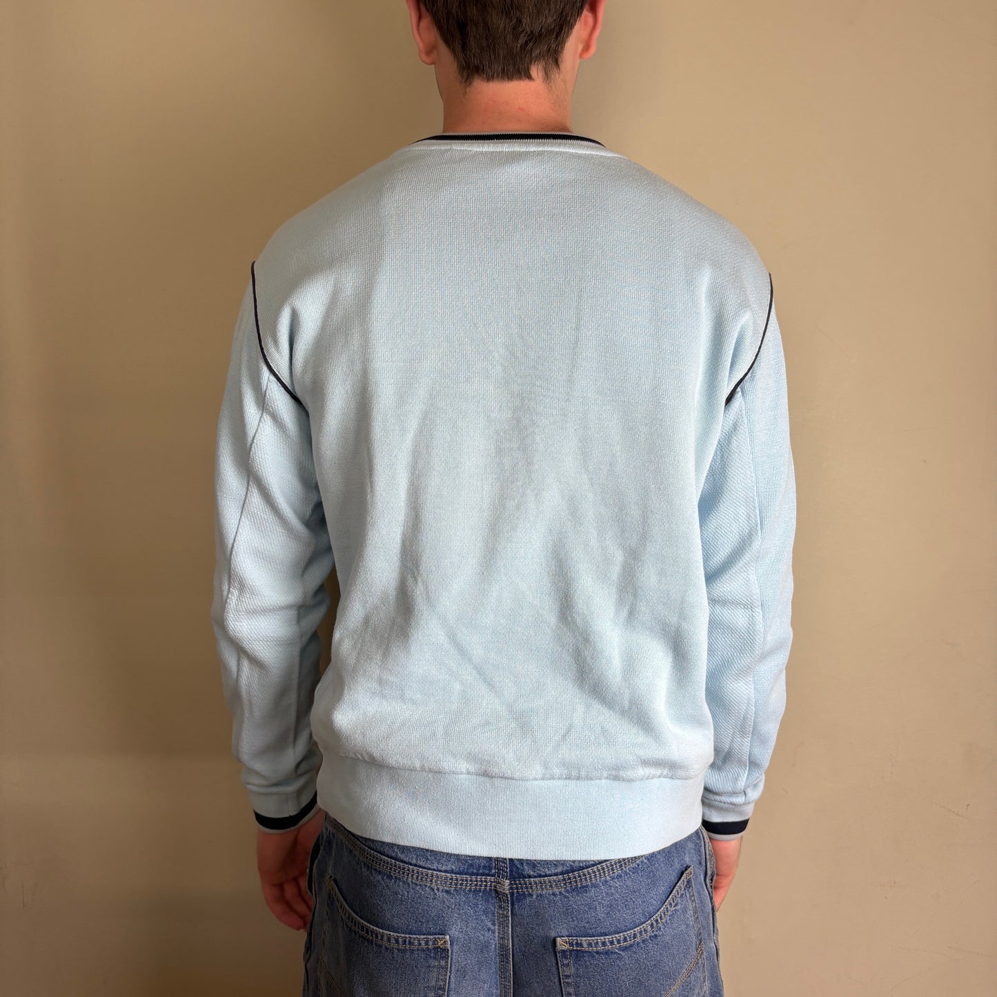 Vintage Puma Blue Ringer Y2K Embroidered Sweatshirt - M
