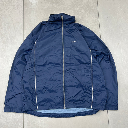 Vintage Nike Navy Tracksuit Track Shell Windbreaker Jacket - L