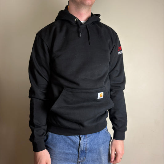 Vintage Carhartt Black Meta Coca Cola Hoodie Embroidered Sweatshirt - S