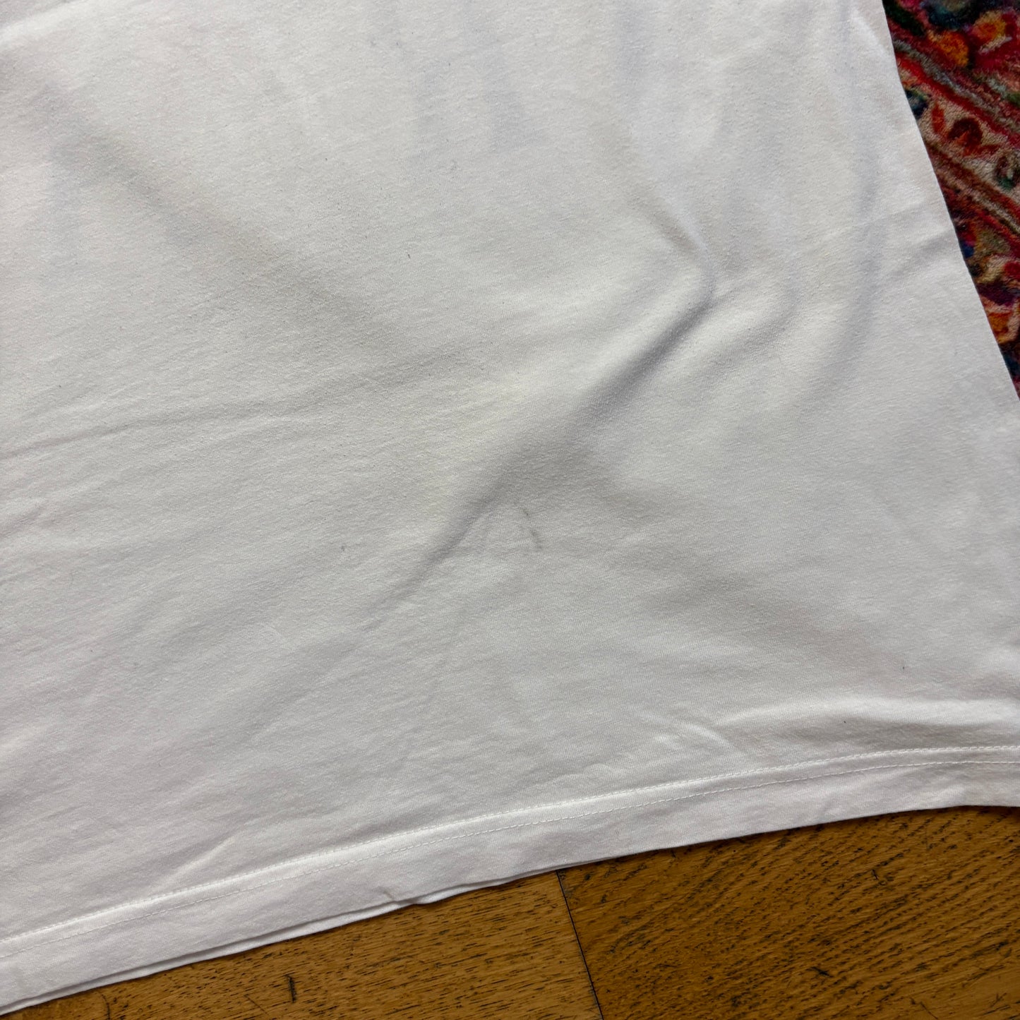 Vintage Diadora White Graphic T-Shirt - L