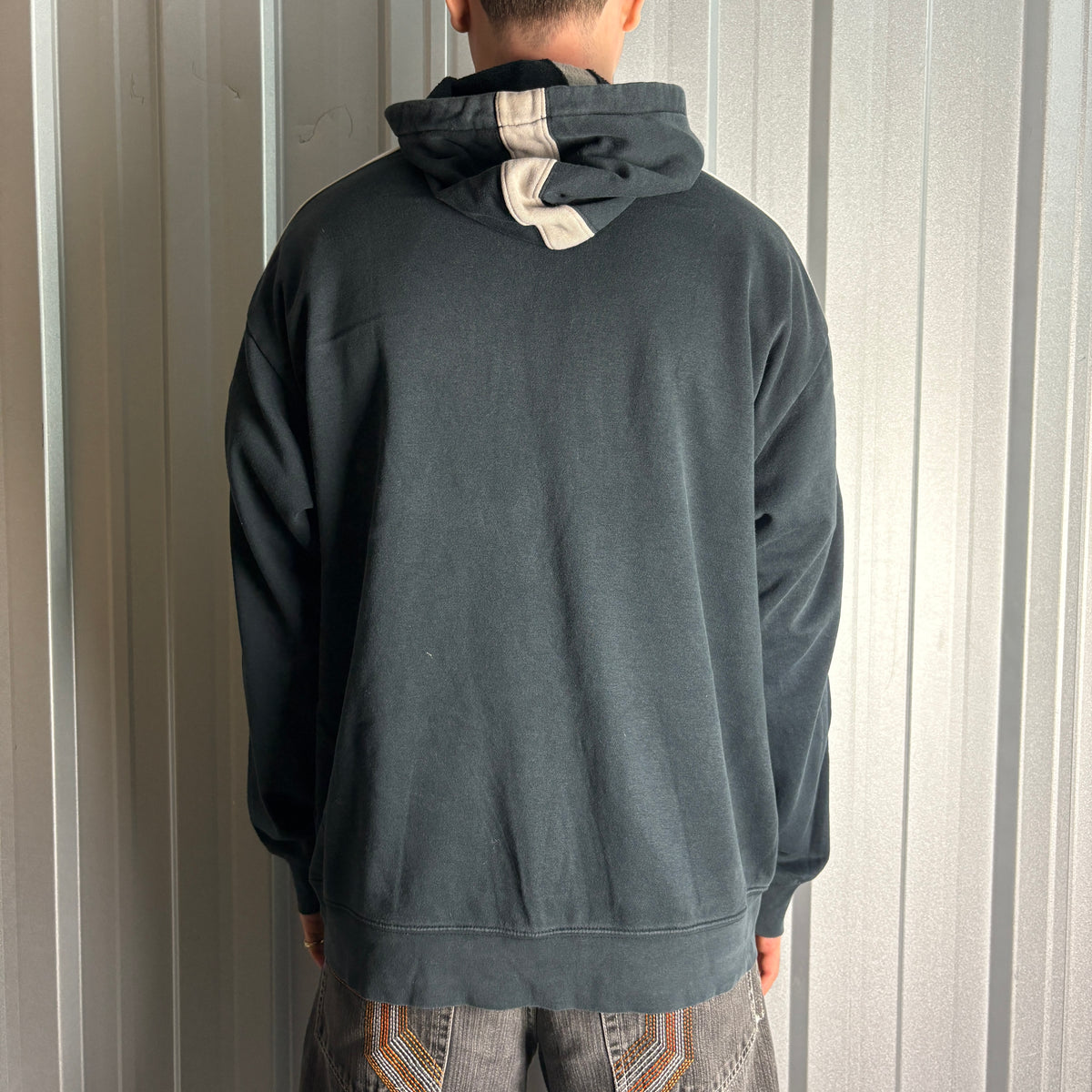 Vintage Nike Black Y2K 00s Embroidered Hoodie Sweatshirt - XL