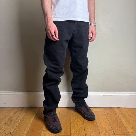 Vintage Lee Straight Black Denim Jeans - 34L