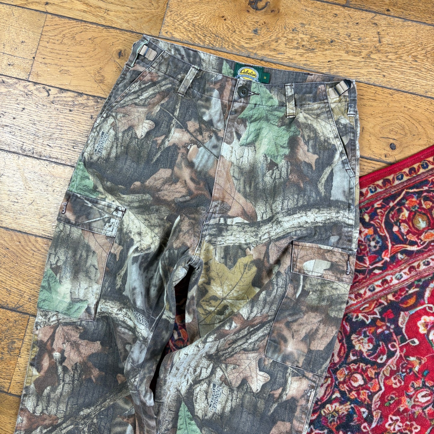 Vintage Real Tree Camo Green Hunting Workwear Trousers - 30