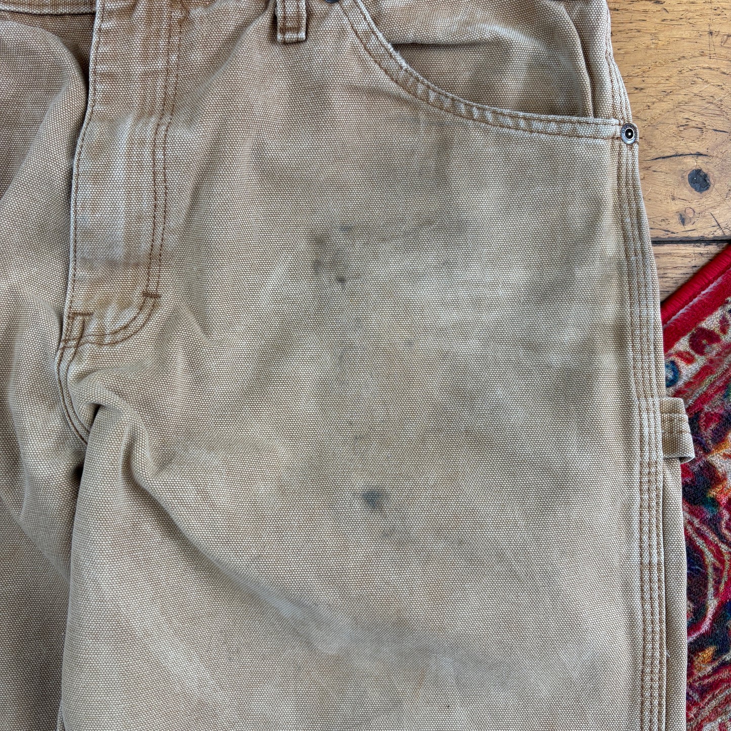 Vintage Dickies Brown Workwear Carpenter Baggy Trousers - 34