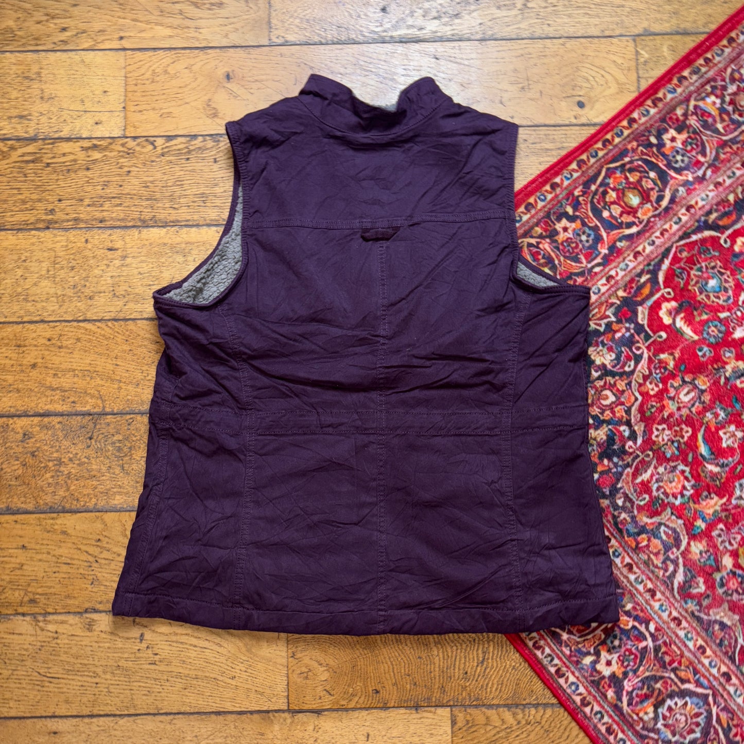 Vintage Purple Womens Workwear Gilet Vest - XL
