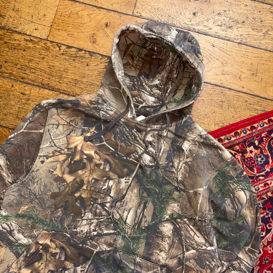 Vintage Realtree Camo Green Hoodie Sweatshirt - S