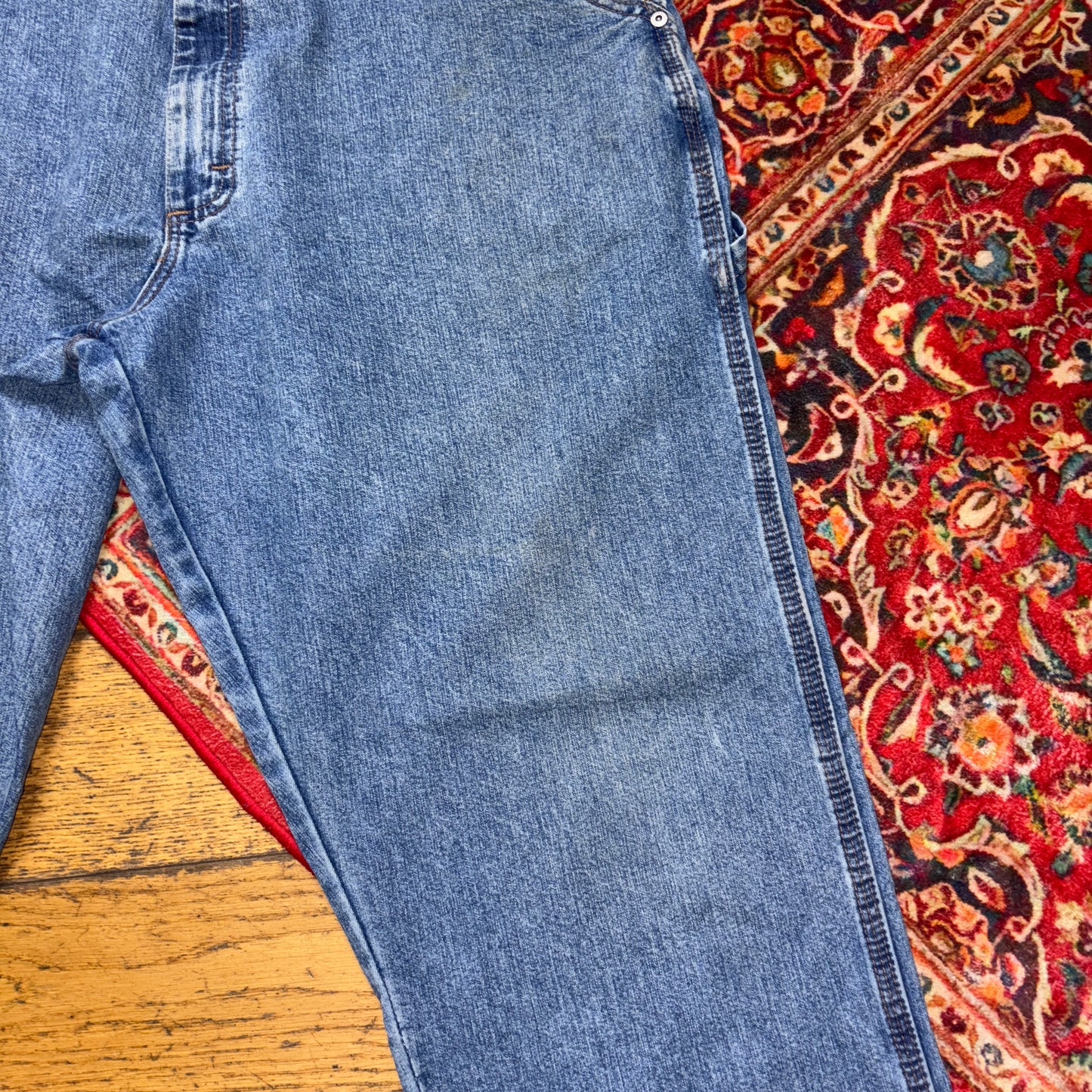 Vintage Wrangler Blue Carpenter Workwear Baggy Jeans - 40R