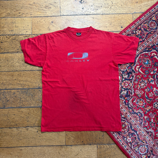 Vintage Oakley Red Graphic T-Shirt - S