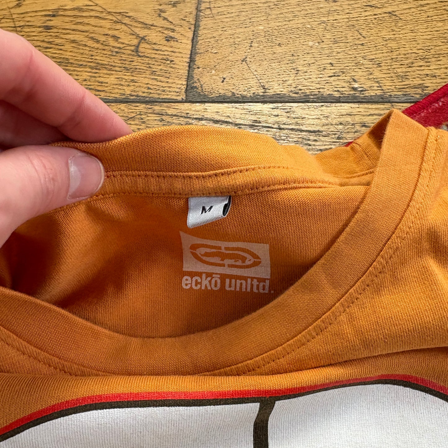 Vintage Ecko Unltd Orange Boxy Graphic T-Shirt - XL