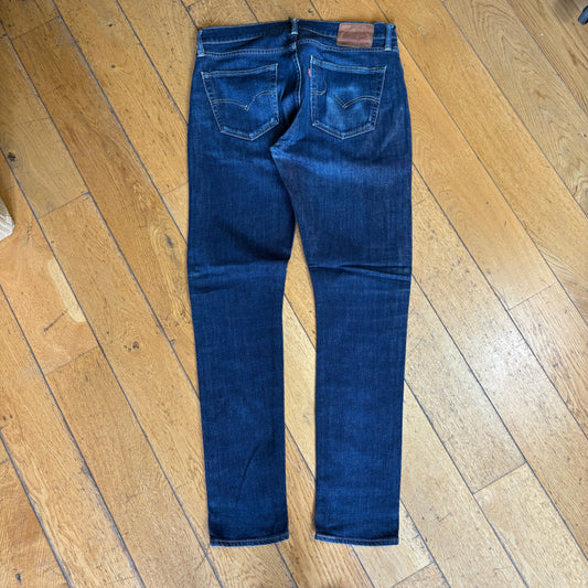 Vintage Levis 511 Slim Dark Blue Denim Jeans - 34