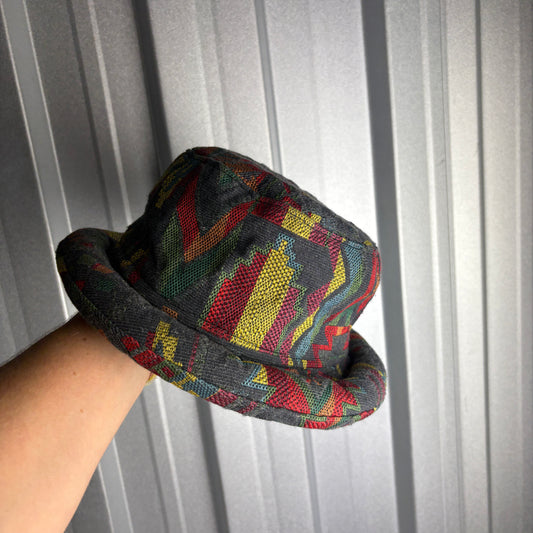 Colourful Wavy Bowler Top Hat Fedora