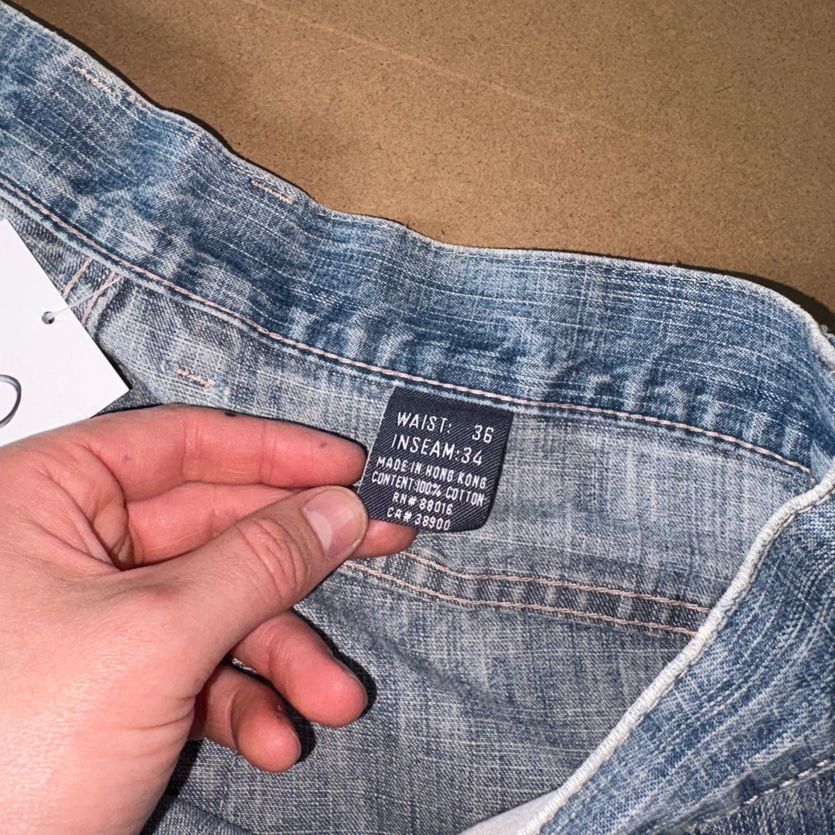 Pelle Pelle Blue Baggy Y2K Hip Hop Jeans - 38R