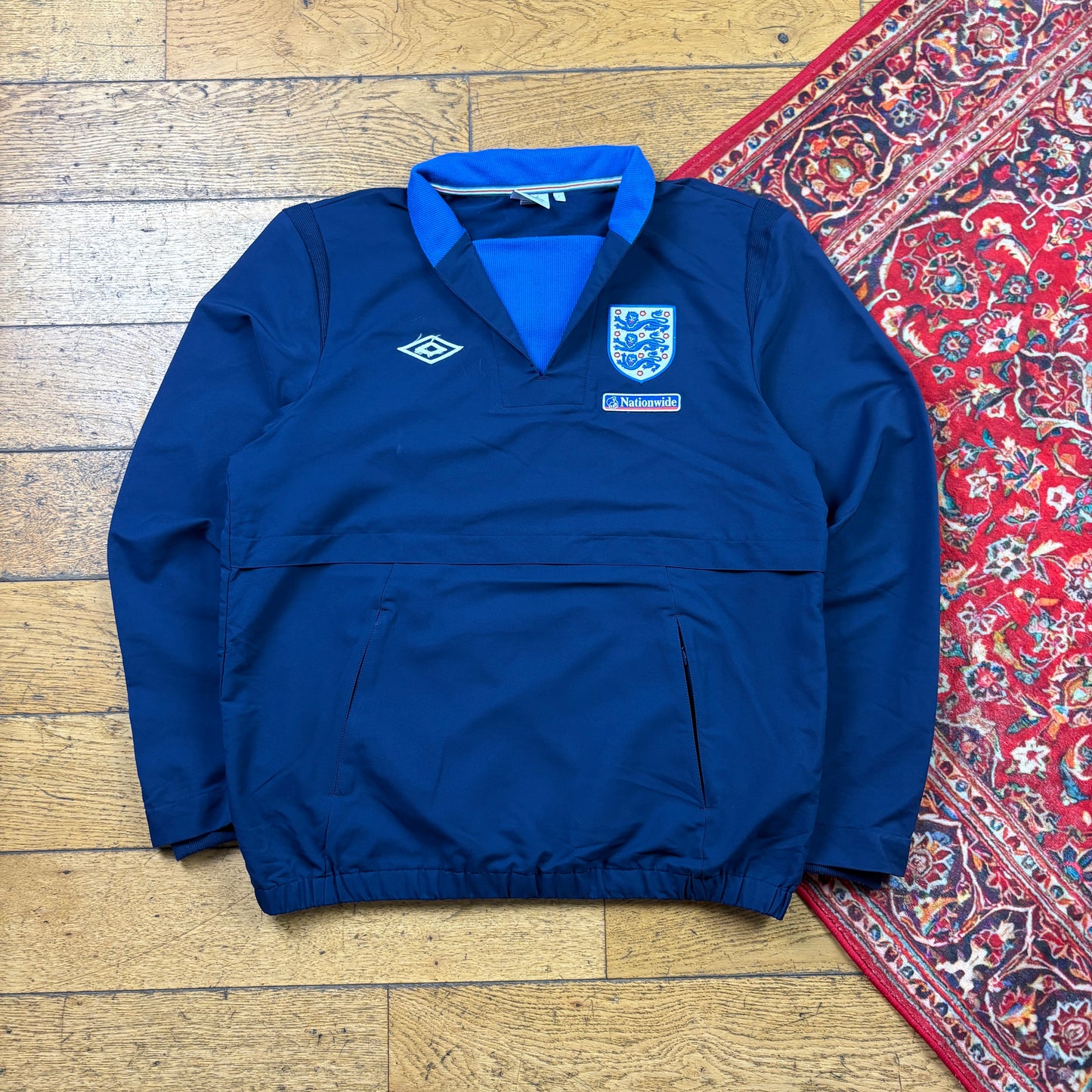 Vintage Umbro England Navy Training Football Tracksuit Windbreaker Jacket - L