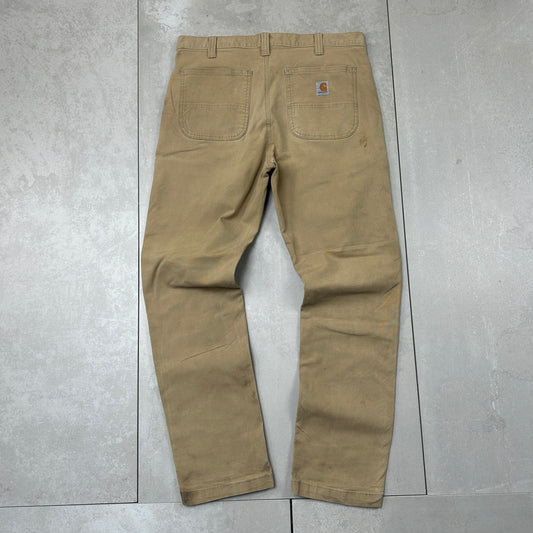 Vintage Carhartt Brown Workwear Carpenter Straight Trousers - 36