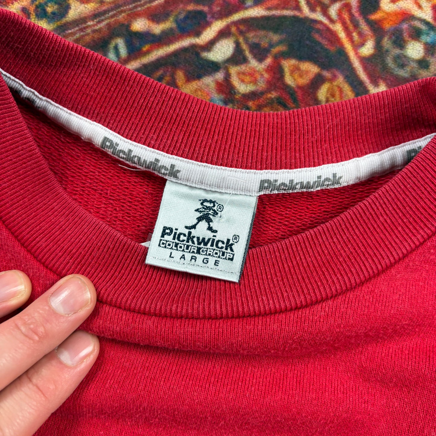 Vintage Pickwick Red Graphic Sweatshirt - M