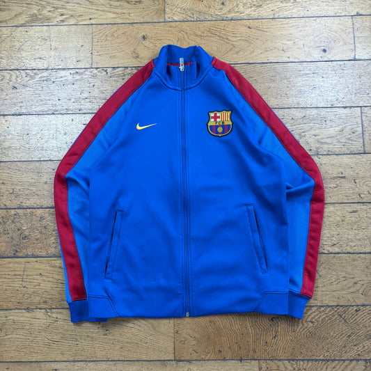 Vintage Nike Barcelona Blue Football Tracksuit Jacket - M