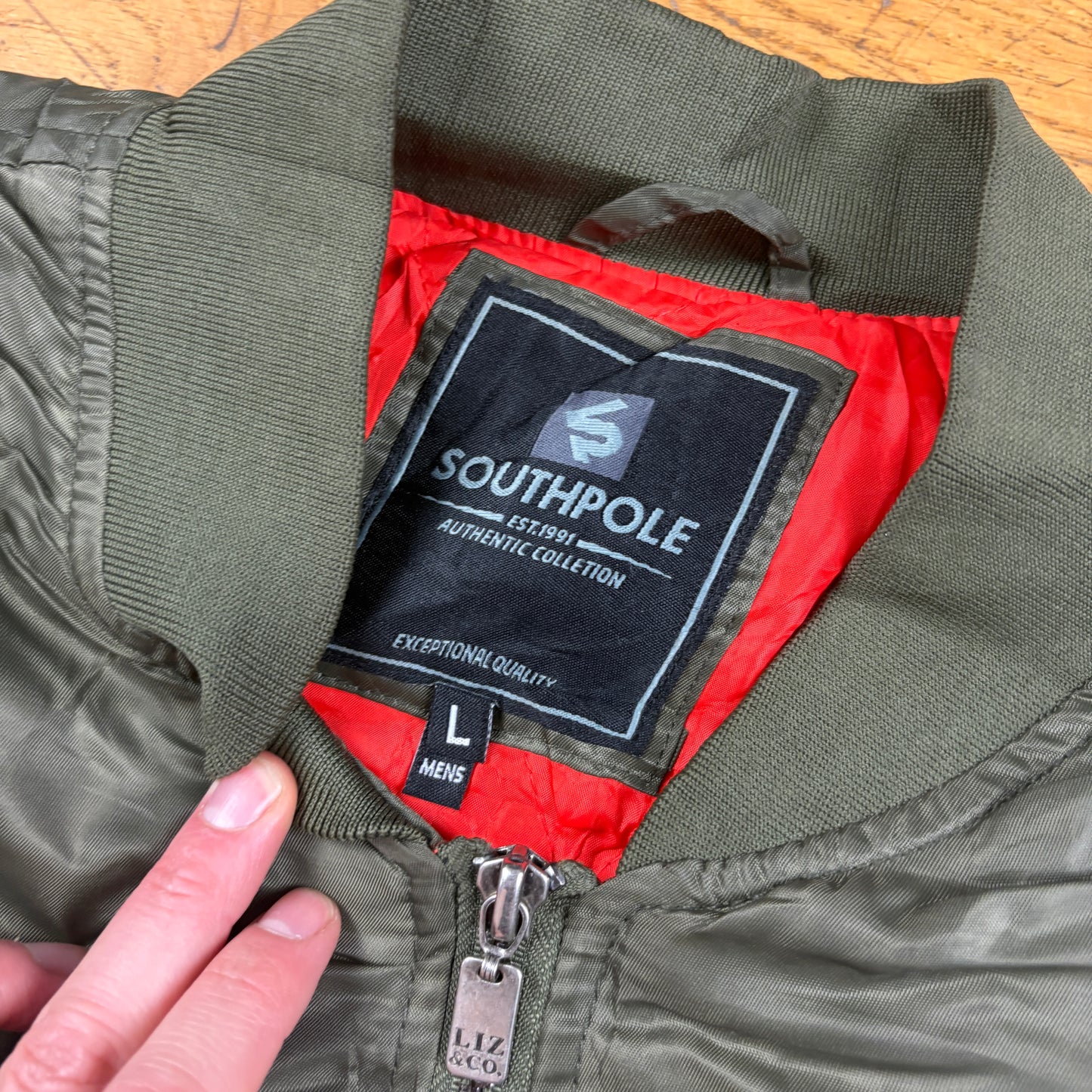 Vintage Green MA-1 Bomber Jacket - L