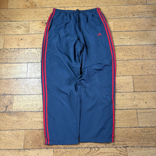 Vintage Adidas Grey Baggy Tracksuit Sweatpants Track Pants Bottoms - L