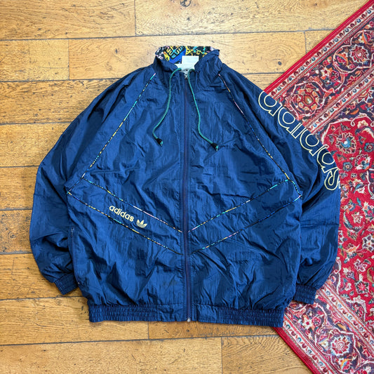 Vintage 90s Adidas Navy Tracksuit Track Shell Windbreaker Jacket - 2XL